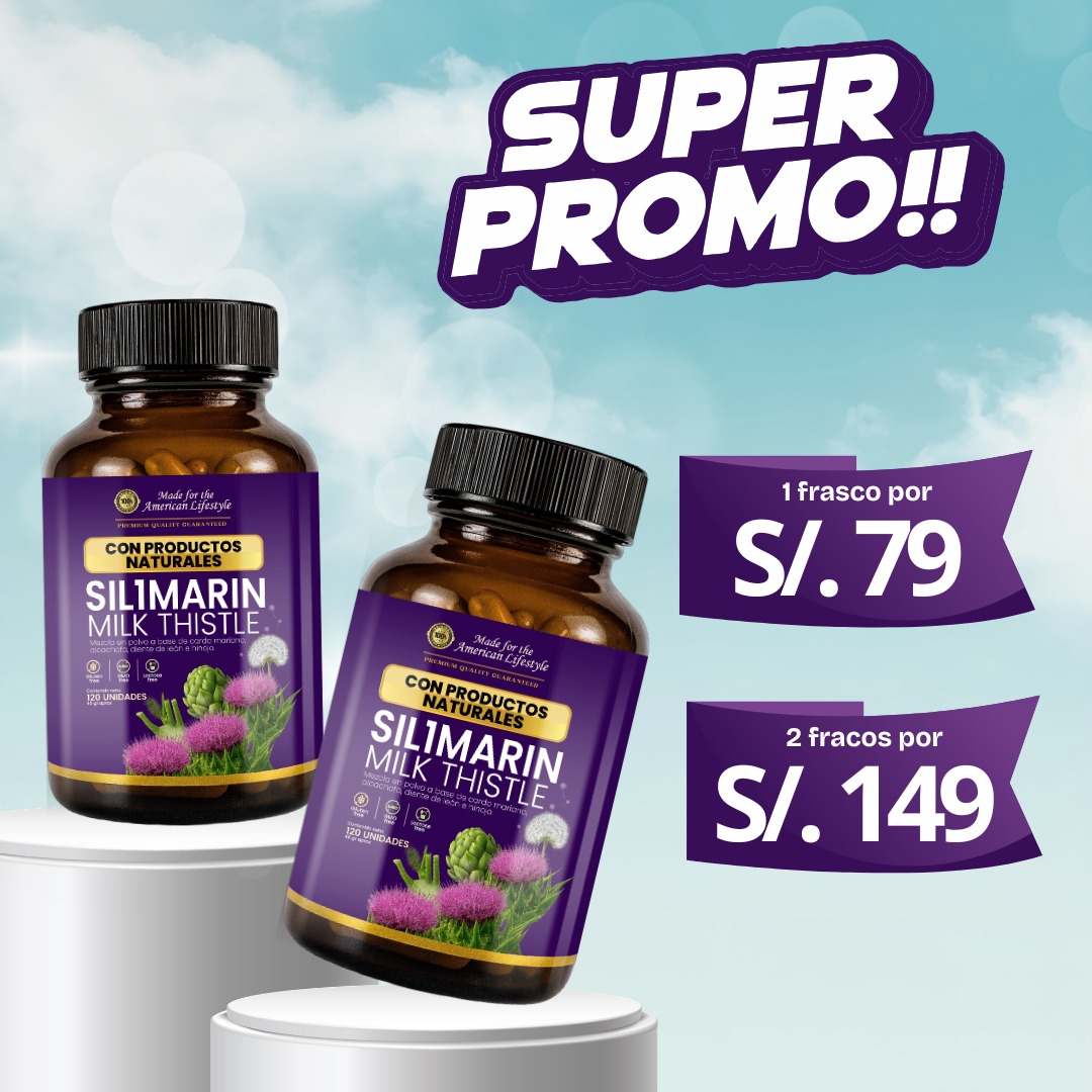 SILIMARINA 120 CÁPSULAS REGENERA Y PROTEGE TU HÍGADO DE FORMA NATURAL