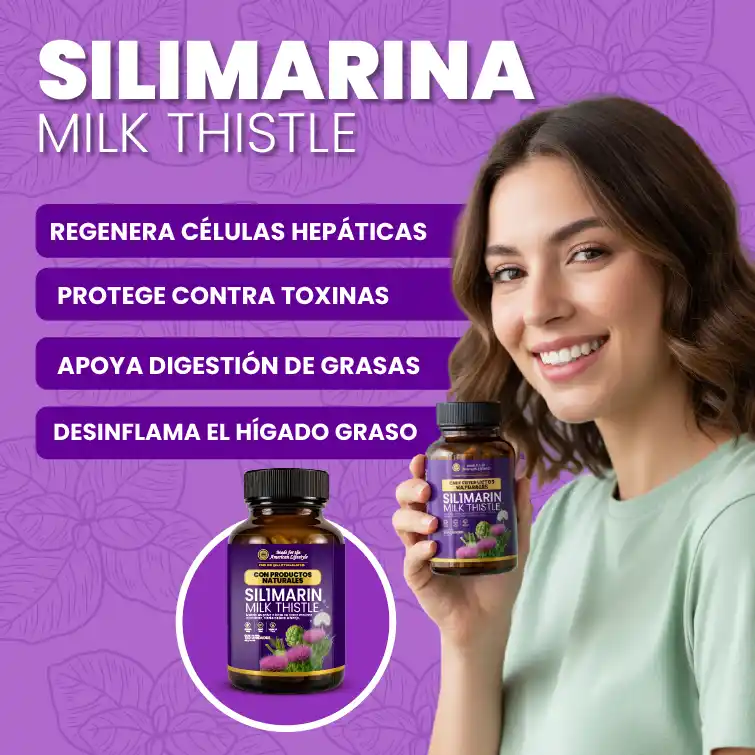 SILIMARINA 120 CÁPSULAS REGENERA Y PROTEGE TU HÍGADO DE FORMA NATURAL