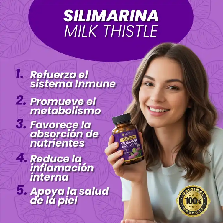 SILIMARINA 120 CÁPSULAS REGENERA Y PROTEGE TU HÍGADO DE FORMA NATURAL
