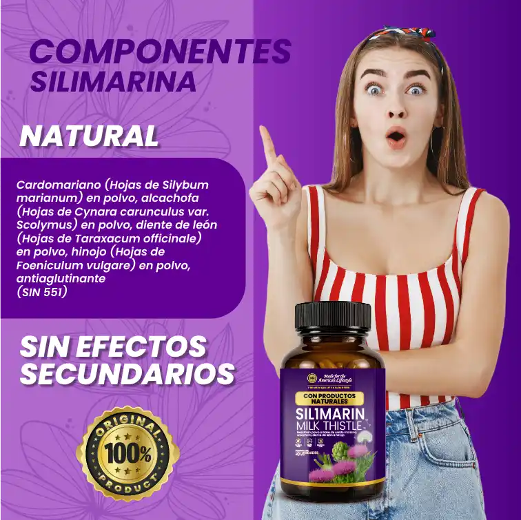 SILIMARINA 120 CÁPSULAS REGENERA Y PROTEGE TU HÍGADO DE FORMA NATURAL