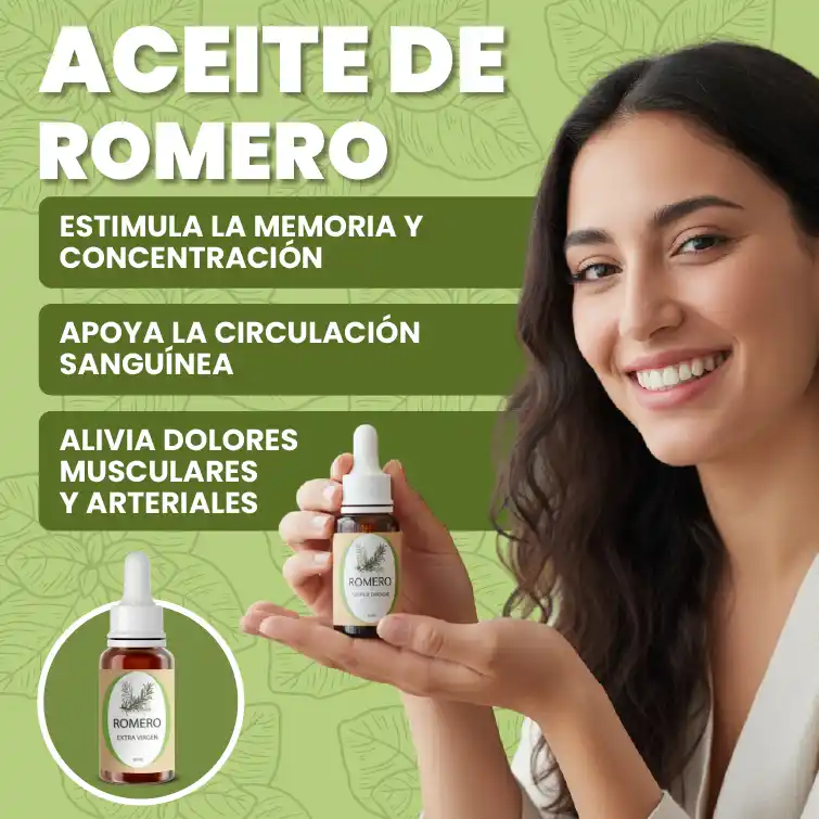 ACEITE DE ROMERO 30ML ENERGÍA, CONCENTRACIÓN Y SALUD NATURAL