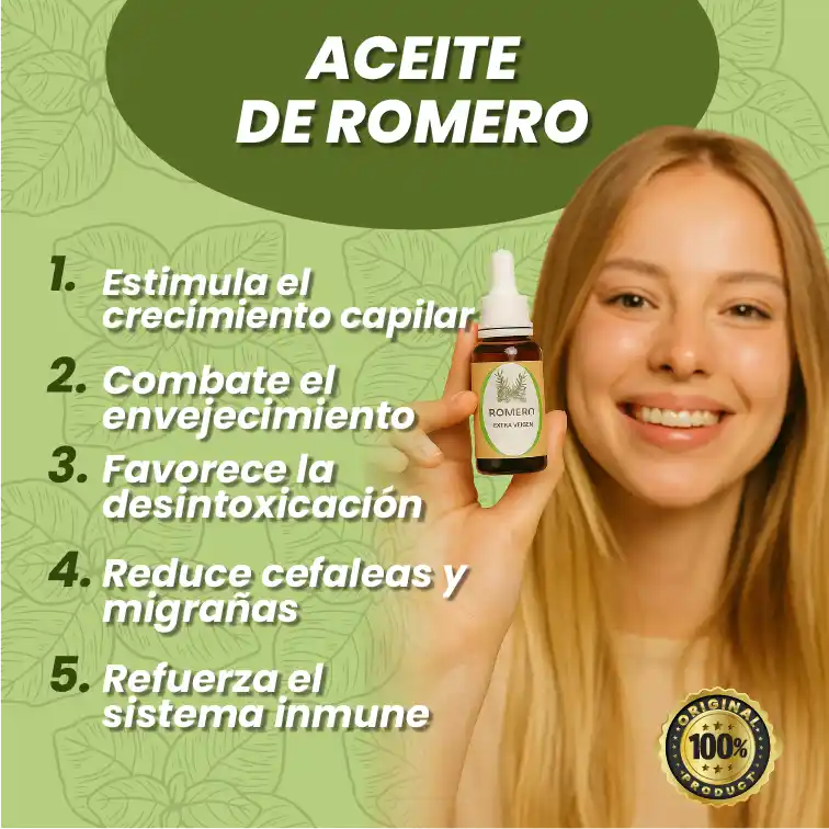 ACEITE DE ROMERO 30ML ENERGÍA, CONCENTRACIÓN Y SALUD NATURAL