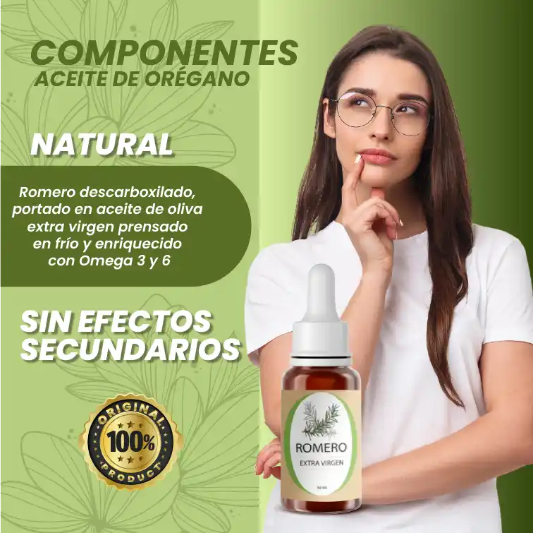 ACEITE DE ROMERO 30ML ENERGÍA, CONCENTRACIÓN Y SALUD NATURAL